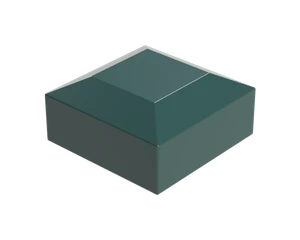 Vonkajšia krytka 60 x 60 mm, plastová PE, zelená - slide 1