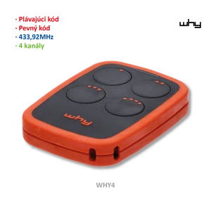 Vysílač 4kanálový, 433MHz, pevný/plovoucí kód - slide 0
