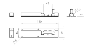 Rýgl ø 17mm, L-150mm, pozinkovaný - slide 1
