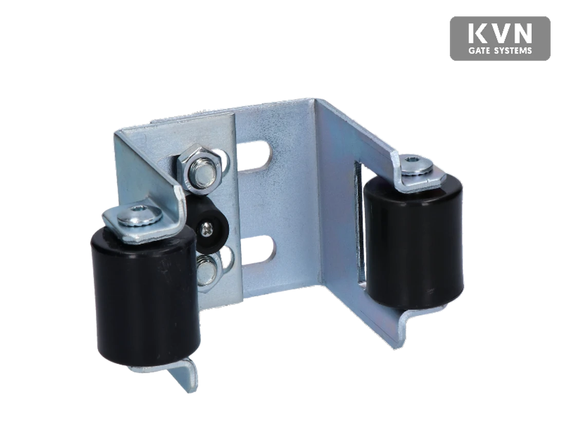 Horní doraz brány 160x80x105x4mm, regulovatelná šířka 41-86mm, bíly zinek