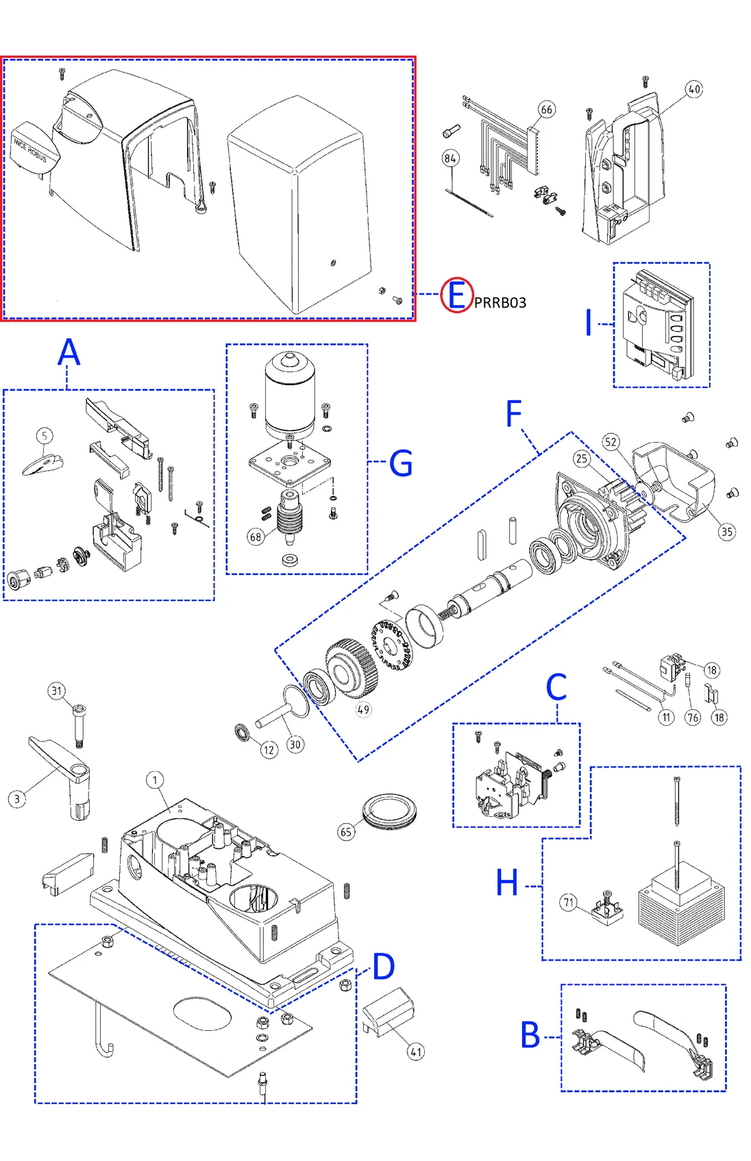 PRRB03 kit krytu pre ROAD400R10
