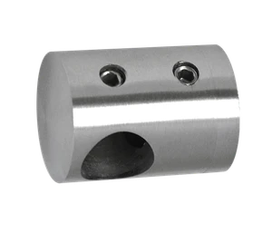 Držák tyče ø 12 mm (L) plochý, broušená nerez AISI 304 - slide 0