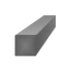 Tyč čtvercová plná 10 x 10 x 6000 mm, černá S235, hladká