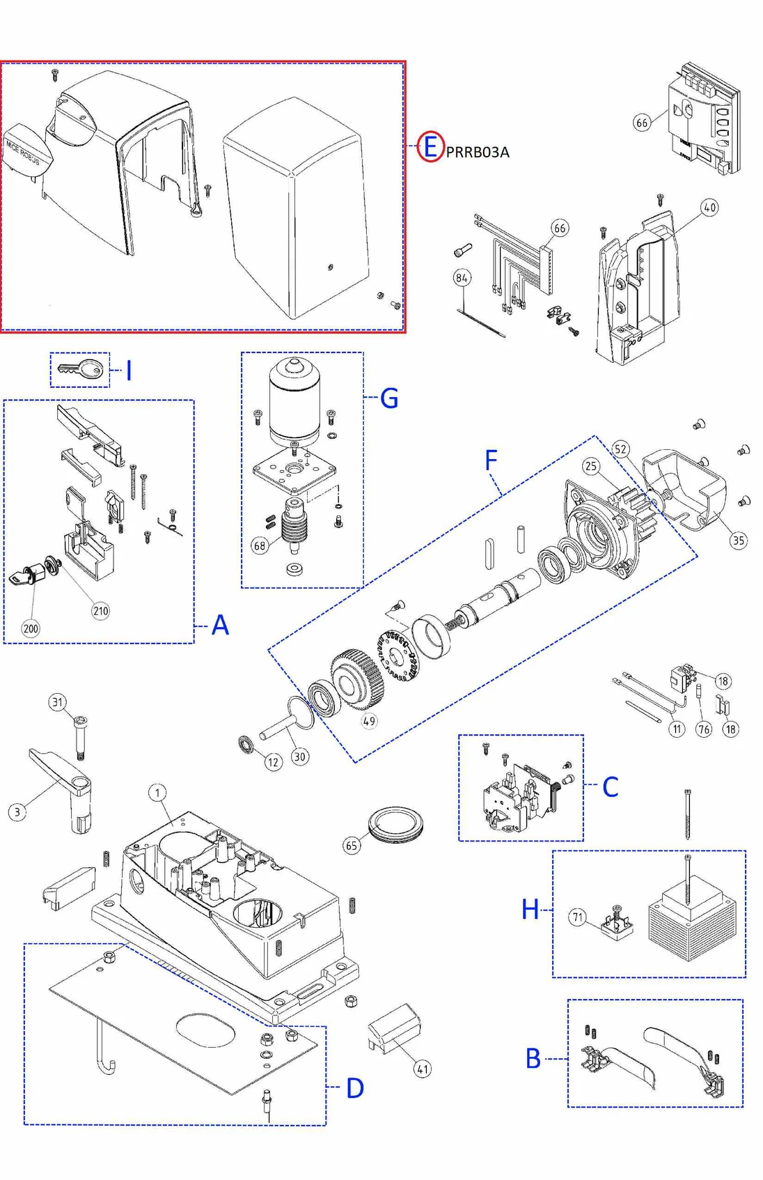 PRRB03A kryt predný aj zadný s logom pre RB350 a RB400