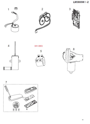 041-0003 náhradná objímka, pre LM3800W - slide 1