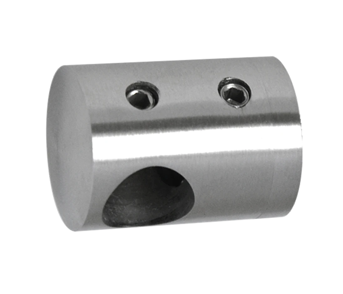 Držiak tyče ø 14 mm (L) plochý, brúsená nerez AISI 304