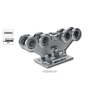 Vozík do 500 kg, nastaviteľný, profil 80 x 80 mm, pozink - slide 1