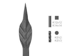 Tyč s kovanou špicí typu K9