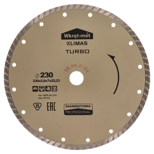 Turbo diamantový kotouč 230 × 2,6 × 22 mm - slide 1