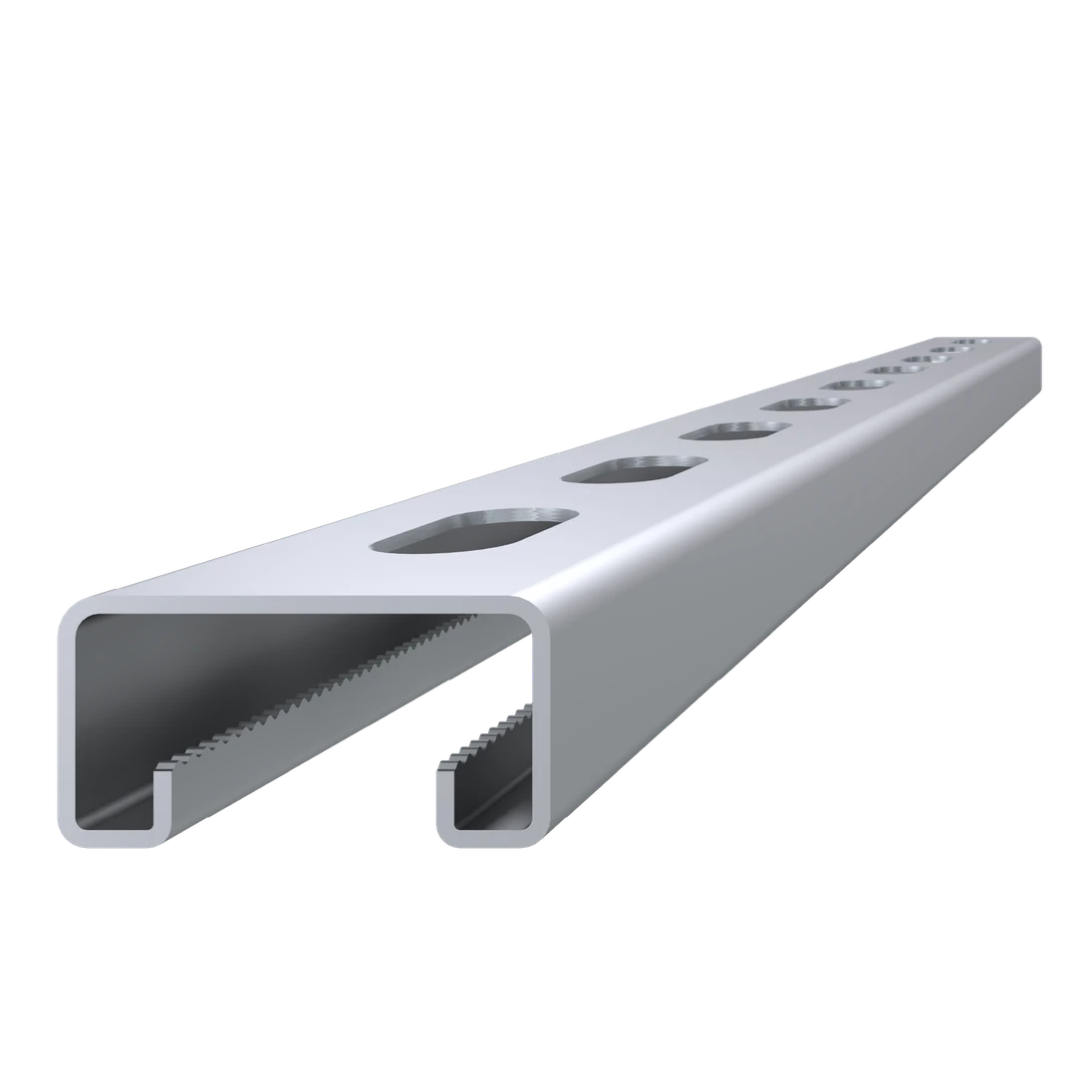 Dierovaný C profil, 41 x 21 x 1,5 x 3000 mm, pozinkovaný