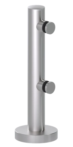 Nerezový stĺpik na sklo s dvomi svorkami AISI 304