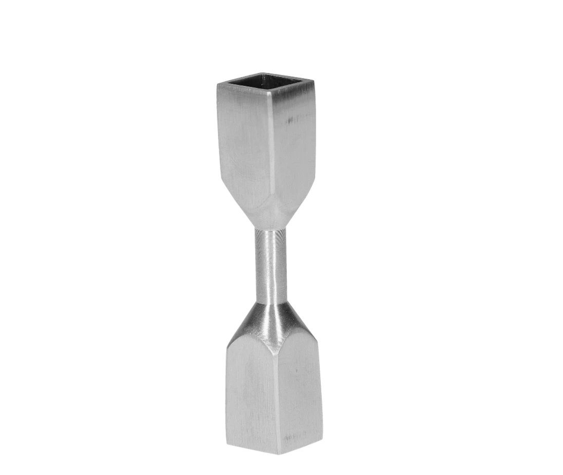 Spoj na ohnutie na tyč 10 x 10 mm, brúsená nerez AISI 304