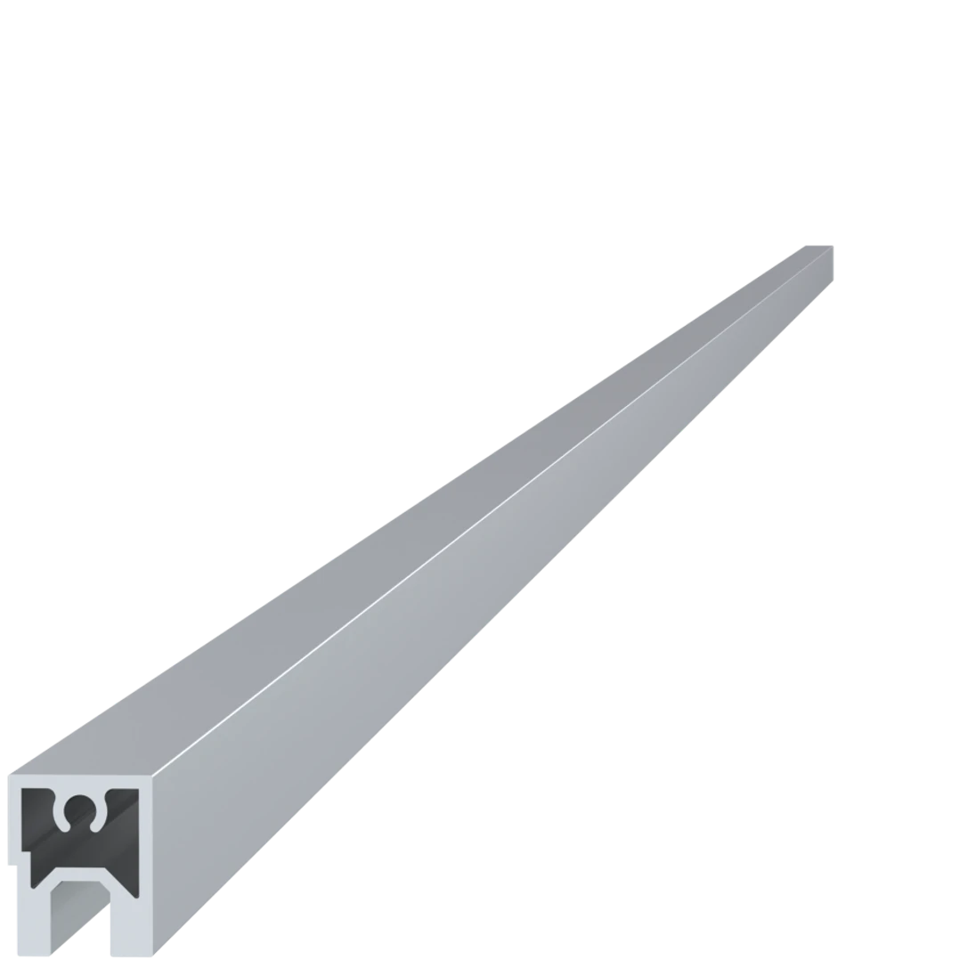 Al profil 20 x 16 x 6000 mm, bez povrchové úpravy