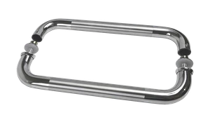 Madlo na dveře, L = 325 mm, sklo 8 - 12 mm, AISI 304 - slide 1