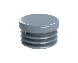 Vnútorná krytka guľatá ø 25 mm, plastová, sivá - slide 1