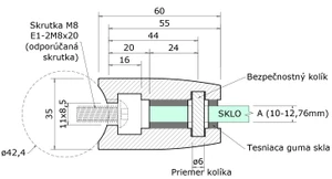 DOPRODEJ Svorka skla na trubku, sklo 10–12,76 mm, AISI 304 - slide 2