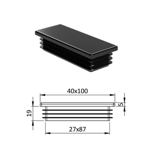 Krytka plastová 40 x 100 mm - slide 0