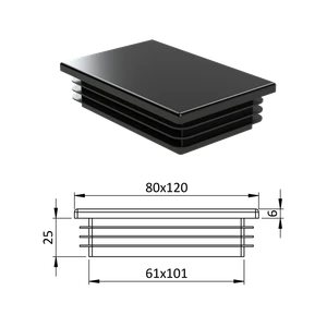 Krytka plastová 80 x 120 mm - slide 0