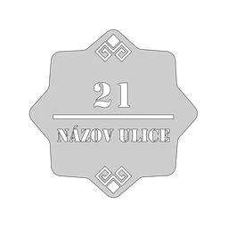 Domovní číslo, vzor 004, broušená nerez AISI 304