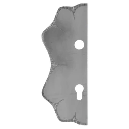 Štít 250 x 95 x 3 mm s otvormi, rozteč 90 mm, ozdobný, ľavý