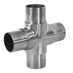 Spojka krížová na trubku ø 42,4 mm, brúsená nerez AISI 304