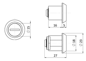 Náhradný diel - zámok+ kľúč (2ks) k poštovej schránke - slide 1