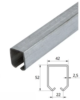Profil MEDIO 42x52x2.5mm pro závěsný systém, pozink