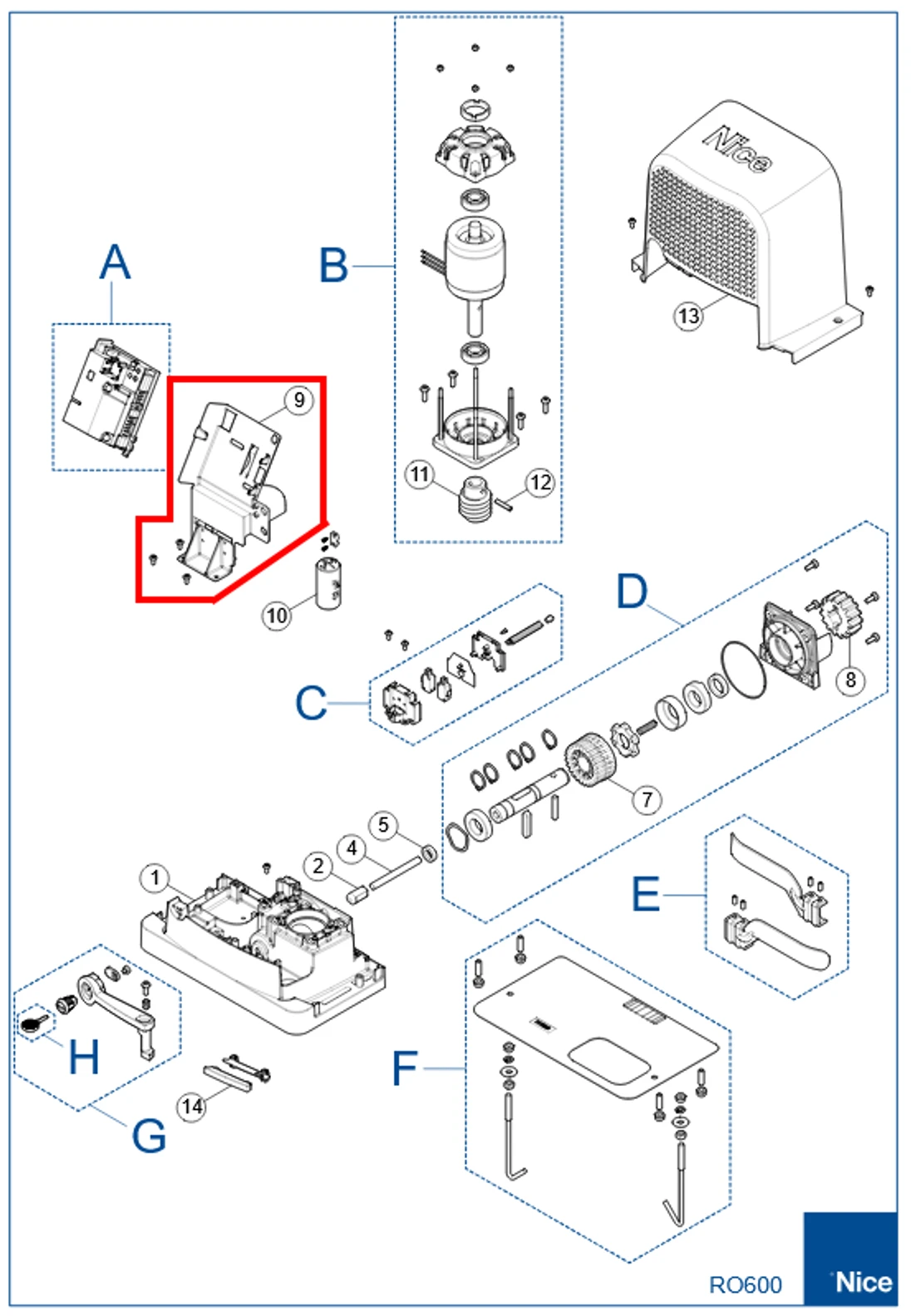 PD2184A0001 Vnútorná deliaca stena 230 V pre ROBO RO600