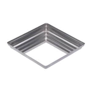 Krytka, plech, 100 x 100 x 29 mm, diera 60 x 60 mm, výlisok - slide 1
