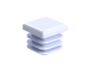 Krytka plastová 20 x 20 mm, biela - slide 1