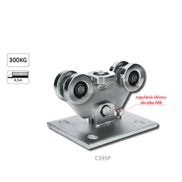 Vozík PICCOLO KLASIK do 300 kg, profil 67 x 67/69 x 69 mm