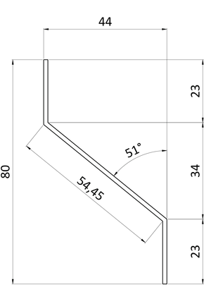 Z-profil lamela 2000mm, pozinkovaný plech - slide 5