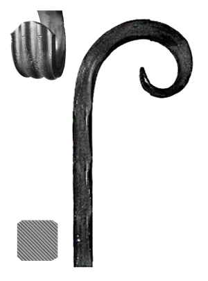 Prvok 200 x 75 mm, 12 x 12 mm, zdobený, základné rozkutie - slide 0