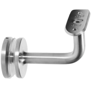 Držák madla ø 42,4 mm, sklo 6 - 21,52 mm, broušená AISI 304 - slide 1