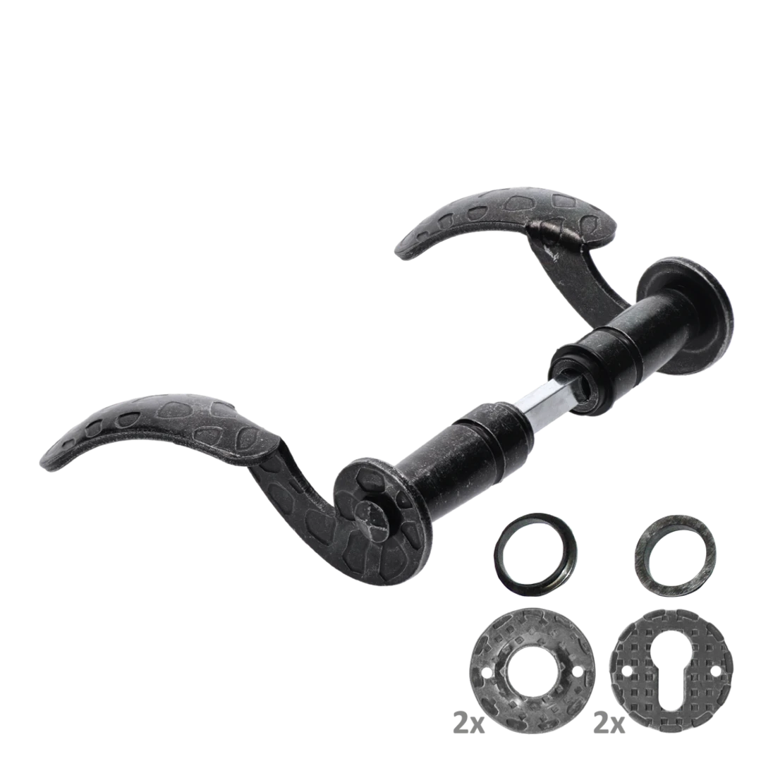 Kľučka, osadenie ø 19 mm, čierny zinok, vrátane rozety