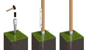 Zemný vrut, nabíjacia pätka, 101 x 150 mm, žiarový pozink - slide 3