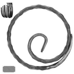 Kruh ø 120 mm, 12 x 6 mm, zdobený, široké rozkutie - slide 0