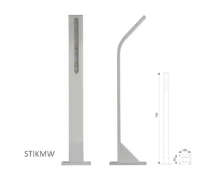 Venkovní LED osvětlení STIK M, barva RAL9010, H-750mm - slide 0