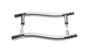 Madlo na dveře, L = 355 mm, sklo 8 - 12 mm, AISI 304 - slide 1