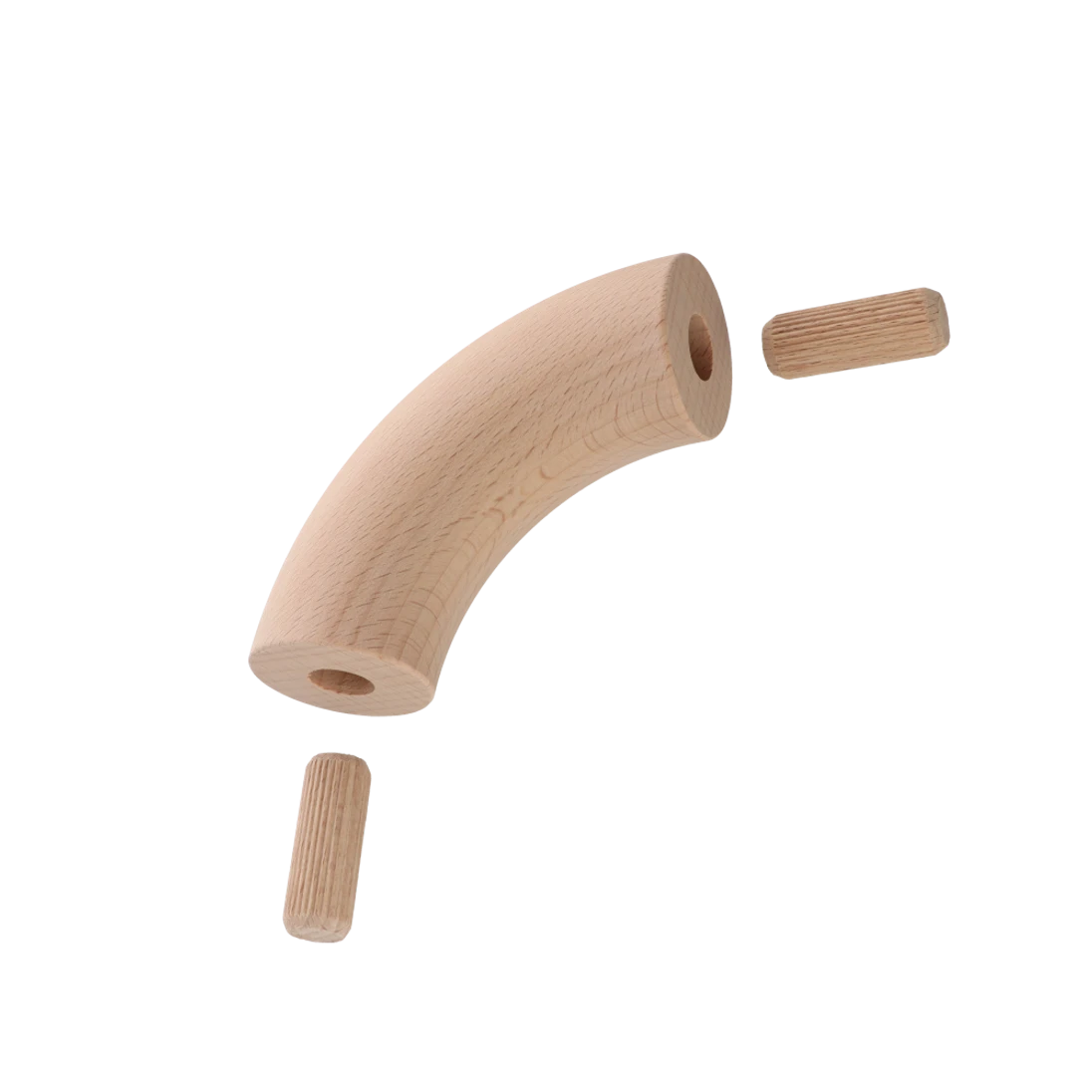 Spojovací oblúk ø 42 mm, buk, brúsený povrch bez náteru