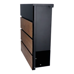 Poštovní schránka, Max. formát A4, Dřevodekor/RAL 7016 - slide 2