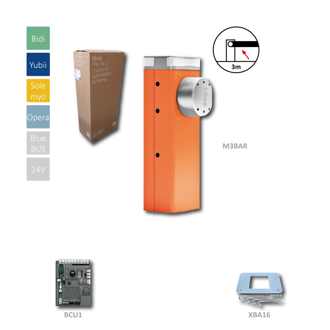 M3BAR automatická závora do 3 m prejazdu