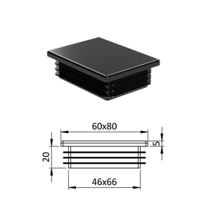 Krytka plastová 60 x 80 mm - slide 0