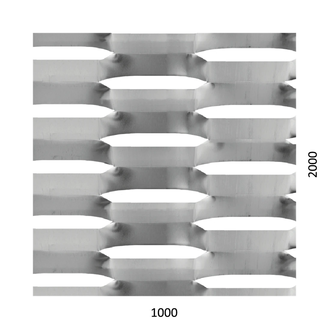 DOPREDAJ! Ťahokov Al, šesťhranné oko, 1000 x 2000 x 2 mm